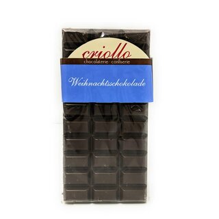 Handgesch�pfte Weihnachtsschokolade Zartbitter 100g